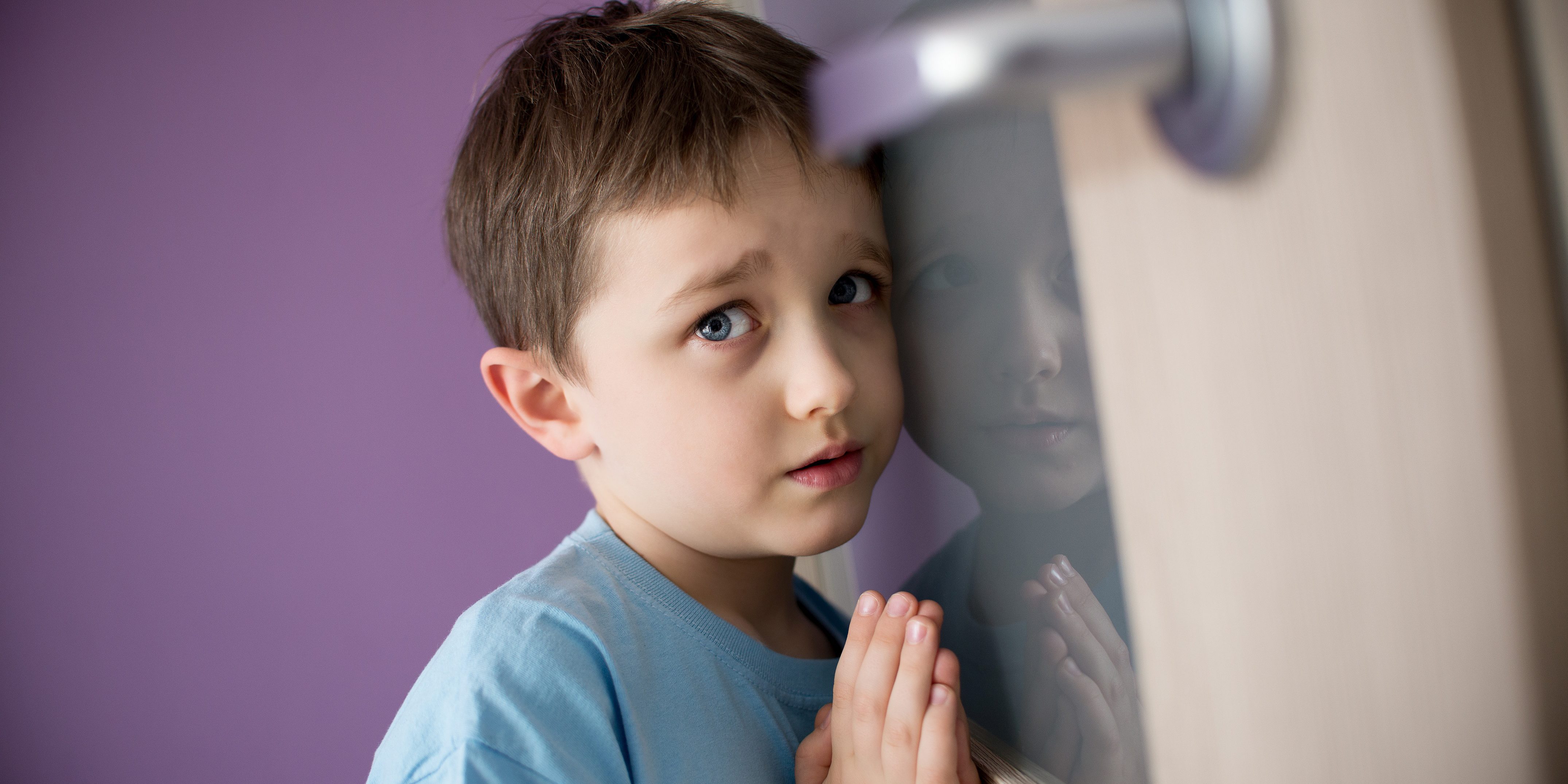 Little Boy Overhears Fight Of His Parents Through The Door